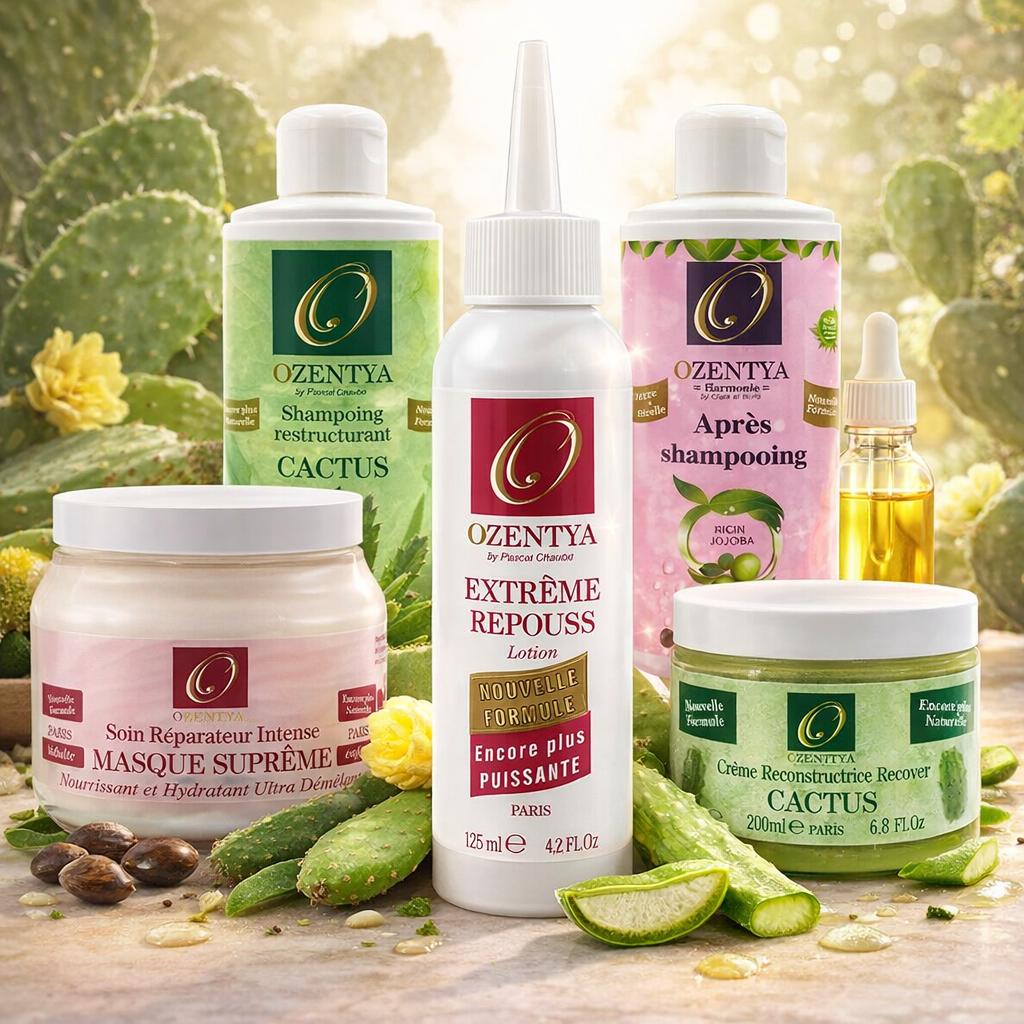 Pack pouss optimal 5 soins Ozentya, Faites pousser vos cheveux afro plus vite, naturellement et sans risque